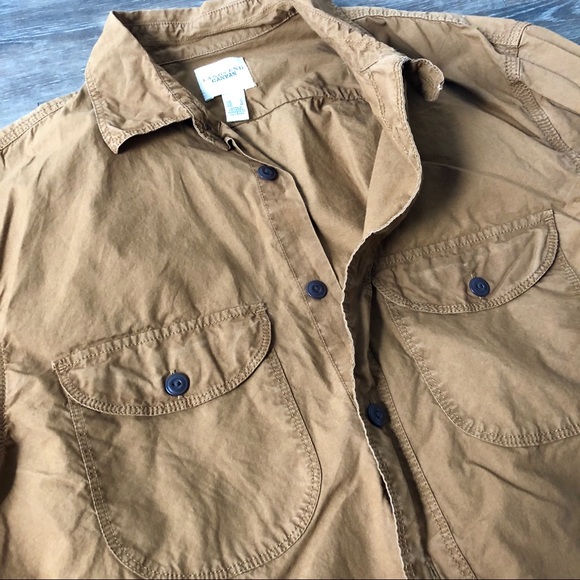 Lands End Canvas Camp Shirt, brown, Medium - Picture 2 of 2